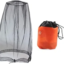 VELURA Bug Bee Face Mesh Cover with Carry Bag Soft for Travel Walking Hiking Black A|1 Mosquito Head Net|Insect Nets & Repellents| Outdoor Sports image 1
