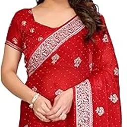 vairagee Women's Beautiful Chiffon Embroidery Saree With Unstiched Blouse (6341)-picture-14