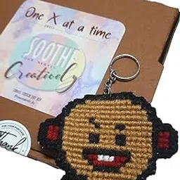 SYNCreatively Cross Stitch DIY Kit - SHOOKIE Kpop Series | Complete Craft Set with Pattern, Keychain and Magnet (SHOOKIE)-image-21