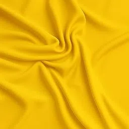 Unstitched Bright Yellow Soft Shiney Plain American Crepe Fabric Use for Sewing Dresses, Home Decoration, Craftings - Size: 5 Meters Length × 44 inches Width (Approx.)-picture-13