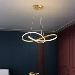 GAUVIK Nordic Modern Style Led Gold Creative 3-Color LED Chandelier, /Hanging Lamp/Ceiling Light for Bedroom, Living Room, Restaurants, Dining, Coffee Shop, Home and Office. image 1