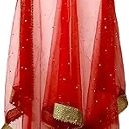 Net Lehanga Chunni Stone work Bridel Wedding Heavy Border Embroidery With 4side Moti Lace Dupatta For Women and Girls Size 2.25m pack of 1p-image-48