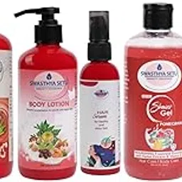 Swasthya Setu Corporate Gift Combo – Body Care & Hair Care Kit (Buy 2 Get 1 Free) | 6-in-1 Premium Festival Pack – Body Lotion, Face Cream, Hair Serum & More-image-60