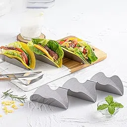 2X Stainless Steel Taco Holders Taco Rack for Home Mexican Restaurant Picnic-picture-12