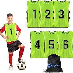 Numbered Soccer Pennies, Scrimmage Vest Sports Pinnies, Team Practice Pinnies, Soccer Bibs Training Vest for Adult Youth 6pcs-picture-16