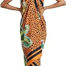 the print pickle Tropical Orange Print Sarong | Resort wear | Beachwear | Coverup | Wrap around-picture-45