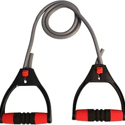 USI UNIVERSAL Single Toning Resistance Tube Pull Rope (Medium) Elastic Rubber Exercise Band for Stretching, Workout, Home Gym and Toning with Heavy Quality D Shaped Handles Toning Tube-image-23