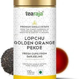 Tearaja Lopchu Golden Orange Pekoe Darjeeling Leaf Tea, 100g-picture-14