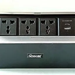 Hydraulic Pop UP Box Cable Cubby Extension Board with 3 x Universal Power Sockets & 1 x USB Type C & 1 x USB A Ports (Silver)-picture-17