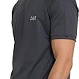 Men's Polyester Solid Regular Fit T-Shirt-image-3