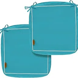 PNP FKJP 2 Pack Outdoor Cushion Covers, Water-Resistant Seat Slipcovers, Patio Furniture Covers, 20" X 20" X 4", Aqua Blue (Only Covers)-picture-16
