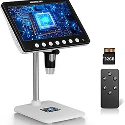 Coin Microscope for Error, 7'' LCD Magnifying Glass with Light, 1200X & 1080P Soldering Microscope, 32GB Coin Magnifier with 8 Adjustable LED Lights, Cool Gadgets Microscopes for Coins, Jewelry-picture-18