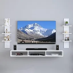 Uteez Tv Entertainment Unit for Living Room Wall Mount Set-Up Box Holder/Tv Unit Tv Engineered Wood Beautiful Wooden Wall Mounted TV Cabinet for Wall TV Stand Unit Stand (32 Inch Tv) (White)-picture-24