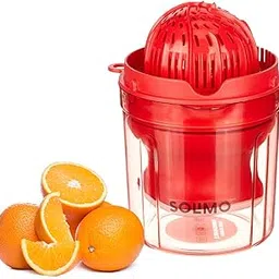 Amazon Brand - Solimo Plastic 2 in 1 Manual Juicer | Hand Press Manual Juicer for Orange, Lemon | 15.5D x 15W x 12H Cm | Multicolor-picture-14