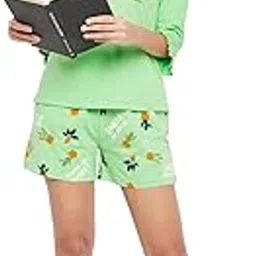 Women's Cotton Chic Basic Top & Cactus Print Shorts-image-6
