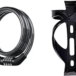 Bicycle Plastic Bottle Holder Cage & Password Lock Combo | Durable Bicycle Water Bottle Holder with Digital Combination Steel Cable Lock | Anti-Theft Security Combo for MTB, Road & Hybrid Bicycles-picture-19