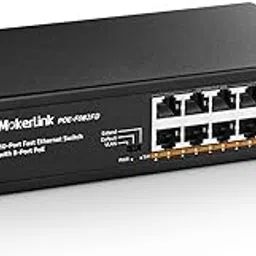 MokerLink 10 Port PoE Switch, 8 PoE+ 100Mbps, 2 Fast Ethernet Uplink, 96W 802.3af/at, Metal, Without Fan, Plug & Play mokerlink-picture-18