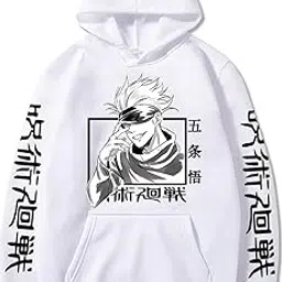 moonshine Jujutsu Kaizen Anime Hoodie Cotton Hooded Sweatshirt with Fleece for Winter Gojo Printed Hoodies for Womens and Mens image 1