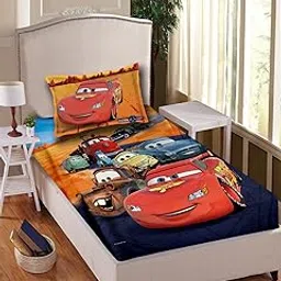 Disney Athom Living Cars Cotton Bedsheet Single 147 x 223 cm-picture-14