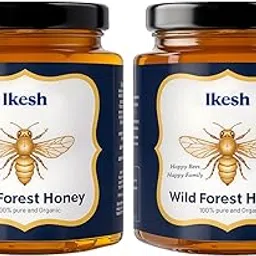 Ikesh Pure Wild Forest Honey 250g | 100% Raw, Unprocessed & Natural | Honey from Indian Wild bees | Immunity- Boosting| No Added Sugar or Preservatives - Pack of 2 - (250gm Glass Jar)-picture-32