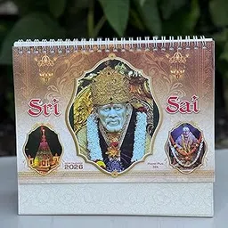 SAICHHA GIFTS 2026 l Sai Baba Floral Desk Calendar l 12 Months l A notes section l 170 gsm l Planning, Tracking & Scheduling l Black Wiro l With motivational quotes-picture-10