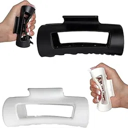 SANNIDHI® 2Pcs Claw Clip Flexible Silicone Claw Clips for Women 4.2in Flexible & Squishy Hair Clamps Soft Rubber-Like Grip, Strong Hold Anti-Slip Design For Thick/Thin/Long Hair-picture-58