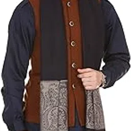 pashtush Woven Mens Fine Wool Stole, Check-Stipe Design, Mens Muffler, Warm Cashmere Feel (Black)-picture-11
