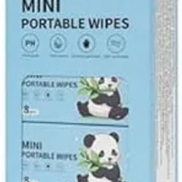 Qualityx Panda Mini Child Wipes Portable Water Wipes for children Hand, Face & Body Soft, Moisturizing & Skin Travel Child Wet Tissues (64 Wipes, Pack of 1)-picture-13