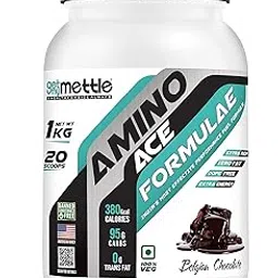 Getmymettle Amino Ace Formula Carbs Blend - Belgian Chocolate, 1kg: Sustained Energy & Muscle Recovery with BCAAs & EAAs for Endurance Athletes image 1