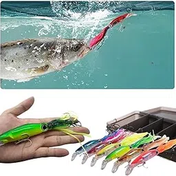 VAYINATO® Squid Fishing Lures (40g-14cm) Large Simulation Artificial Lures Baits Lifelike Plastic Fishing Soft Lure for Saltwater and Freshwater (Random Color) by Petzlifeworld-picture-12