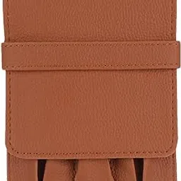 essart Faux Leather 5-Slot Pen Case with Secure Loop - Stylish & Durable, Perfect for Fountain Pens in Tan Color-picture-33