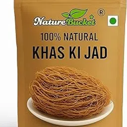Nature Bucket Khas Ki Jad, 100% Natural Vetiver Root, Brown Dried Herb, Traditional Cooling, Aromatherapy, Room Freshener, 100g-picture-29
