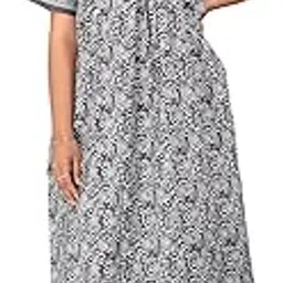 Monique Nighty for Women Cotton Nighty for Women Floral Printed Maxi Gown Ankle Length Nighty- Free Size-image-82