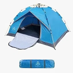 NAWBEDA | Premium Camping Automatic Tent 3-4 Person Comfortable Tent - for 190T Polyester, 2 Doors, Wind Ropes, Pegs, & Packing Bags (Blue)-picture-13