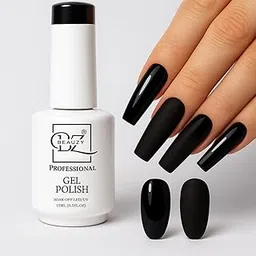 BEAUZY PROFESSIONAL UV Gel Nail Polish 15ml – High Gloss, Long-Lasting, Chip-Resistant Formula | Salon-Quality UV Gel Paint for Nails (Shade 001 (Black))-image-29