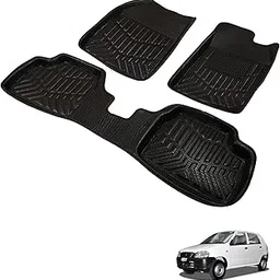 Kozdiko Car 3D Foot mat, Floor Mat Black Color for Maruti Suzuki Alto-picture-28