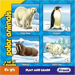 Frank Polar Animals - A Set of 4 Jigsaw Puzzle for Kids Above 4+ Years - Fun & Challenging Brain Booster Games - Educational Puzzle for Focus and Memory - 11601-picture-35
