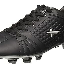 Vector X Velocity Lace-Up Western Heel Football Shoes Suitable for Running, Gym Workouts (Black-Silver)-picture-4