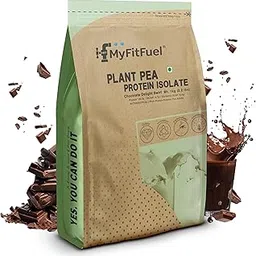 MyFitFuel Clean Plant Pea Protein Isolate (26.3g Protein, 4.7g BCAA, 10.2g EAA) |Easy to Digest | Vegan Plant Protein Powder [1Kg, 28 Servings, (Chocolate Delight Swirl)]-image-8