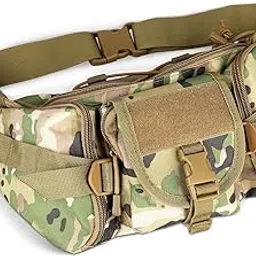 Tactical Waist Pack for Men & Women | Military Style Chest Bag with 3 Pockets |Ideal for Outdoor,Travel Use and Hiking Gear (ACU Green)-image-58