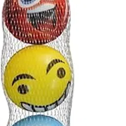 Ultra 3 Inch Stress Reliever Smiley Emoji Happy Face Soft Squeeze PU Balls for Kids & Adult in Multicolor | Playing Activity Toy | Non Toxic | Perfect for Hand Exercise| Mind Relaxer | Pack of 3-image-16