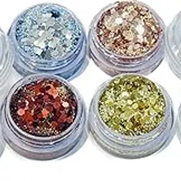 Hair Glitter Gel Rose Gold Copper, Copper, Gray Silver and Gold shads-picture-26