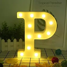 Party Propz P Light Alphabet, Marquee Alphabet Light Letters for Room Decor Lights - (P) Led Lights for Room Decoration, Decorative Name Lamp for Birthday, Anniversary, Home, Bedroom, Wedding-picture-12
