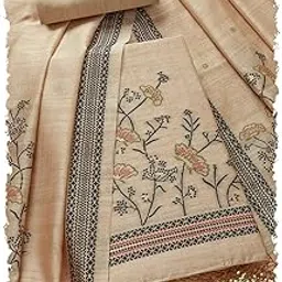 Womens Chanderi Woven Design Unstitch Dress Material-image-49