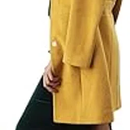 Women Self Design Mock Collar Long Sleeve Knee Length Tailored Fit Winterwear Overcoat-image-27