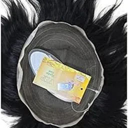 HAIRLAYER FULL LACE Hair Patch for Men | Natural Black | 100% Human Hair |Durable Hair Toupee |Non Surgical Hair Replacement System | Hair Wig For Men (9x7 Inch)-picture-12