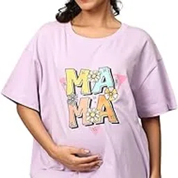 the mom store Mom T-Shirt | Cotton | Pre and Post Pregnancy | Quirky Statements | Comfortable | Oversized-picture-13