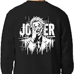 buy that trendz Sweatshirts for Men Laughing Joker Graphic Printed Cotton Blend Full Sleeve Winter Pullover Regular Stylish Sweatshirt-picture-39