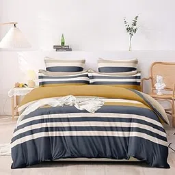 laying style Laying Style™Glace Cotton Super King Size Duvet Cover II Razai Cover II Quilt Cover for Double Bed Size with Zipper (Dohars) Size: 108x108 inch- Multicolor-picture-31