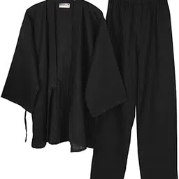 un-brand Men's Japanese Kimono Cotton Hanfu Ancient Pajamas Suit Plus Size Taoist Clothing Zen Clothing-picture-28